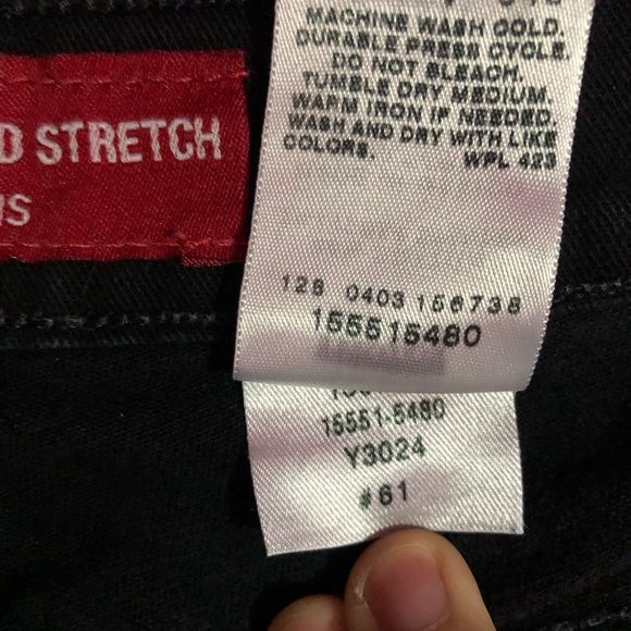 SIZE 14 Black denim Levis jeans - Picture 6 of 8
